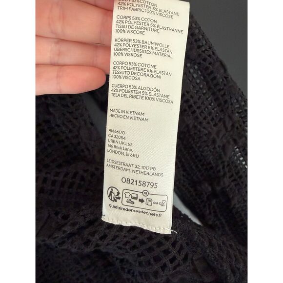 NWT Free People Julie Knit Top in Black Size Small - Picture 7 of 10